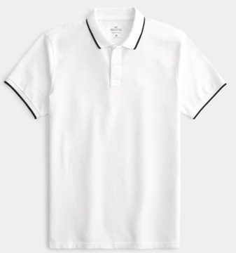 MĘSKA BIAŁA WHITE KOSZULKA POLO HOLLISTER CALI XL