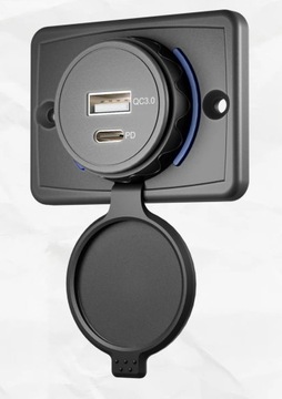 Зарядное устройство USB-A и USB-C 3,4 А Автомобильная розетка 12 В 24 В