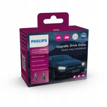 СВЕТОДИОДНЫЕ ЛАМПЫ PHILIPS H7 / H18 ULTINON ACCESS PLUG&PLAY 6000K ГАРАНТИЯ СИЛЬНАЯ