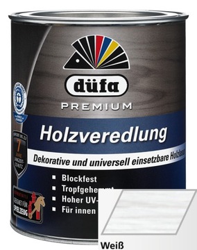 HOLZVEREDLUNG lakierobejca 0,75L BIAŁY / WEISS
