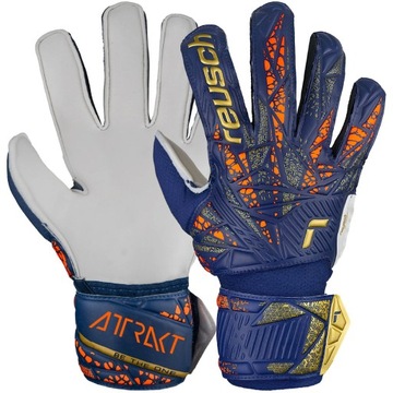 Reusch Rękawice Bramkarskie Dziecięce Attrakt Solid Junior navy blue - 7.5