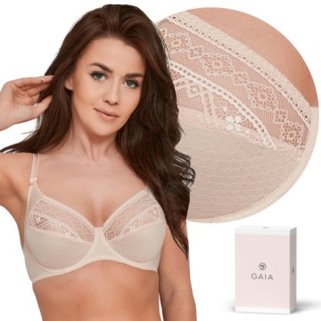 GAIA NANCY 059 , biustonosz soft , BEŻOWY , 75G