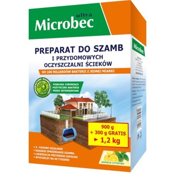 MICROBEC ULTRA BAKTERIE DO SZAMBA 900g+300g GRATIS
