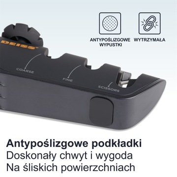 Точилка для ножей Deiss PRO с регулируемым углом наклона.