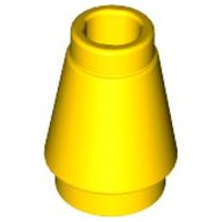 LEGO 4589b żółty stożek 1x1 4518400 10szt