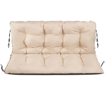 Подушка для скамейки 140x60x50 из ротанга 2+1 бежевый лен