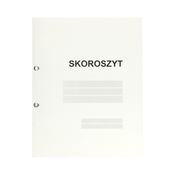 Skoroszyt oczko A4 1/1 biały 250g Kiel-Tech 50szt