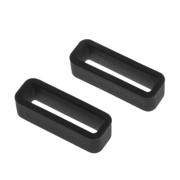 Силиконовый ремешок на запястье и застежка 25 мм черного цвета.