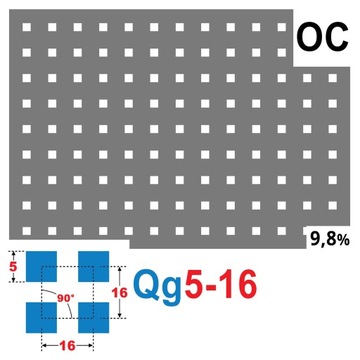 ЛИСТ ПЕРФОРИРОВАННЫЙ 200 х 200 ОЦИНКОВАННЫЙ 1 мм Qg 5-16