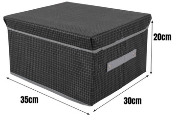 POJEMNIK DO PRZECHOWYWANIA USZTYWNIANY ORGANIZER PUDŁO TEKSTYLNE 35x30x20