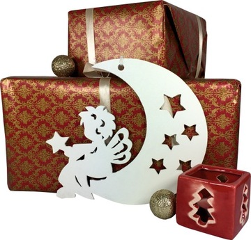 BOMBKA ZAWIESZKA KSIĘŻYC DEKOR ŚWIĘTA OZDOBA 39CM