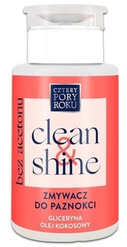 Cztery Pory Roku Zmywacz do Paznokci z Pompką Clean&Shine 200ml