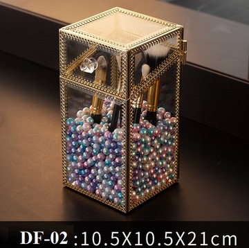 Szklany organizer|pojemnik na kosmetyki |akcesoria| DF-02-OZDOBNA RAMKA 0,7