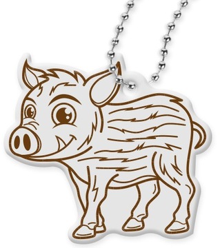 ZAWIESZKA BRELOK ODBLASK GADŻET PRZYWIESZKA DZIK