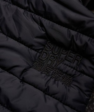 Superdry Storm Hybrid Ziphood damska czarna kurtka z kapturem melanż M