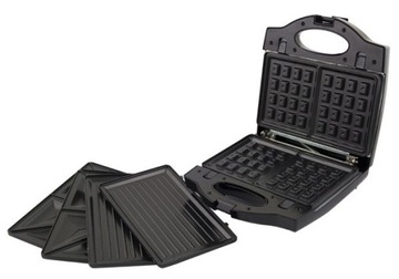 OPIEKACZ GOFROWNICA GRILL SANDWICH 3w1 TURBO 700W Z WYMIENNYMI WKŁADAMI