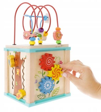 ДЕРЕВЯННЫЙ РАЗВИВАЮЩИЙ КУБИК ДЛЯ ДЕТЕЙ МОНТЕССОРИ