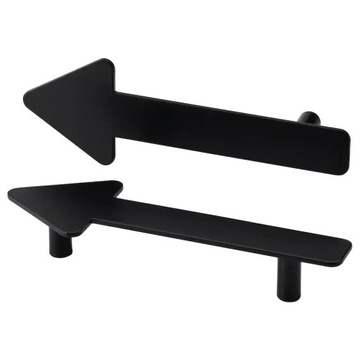 IKEA JARNSPARV Uchwyt czarny/strzała 141 mm 2 szt