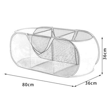 Складная сетчатая корзина для грязной одежды для общей комнаты с 3 сетками, синяя