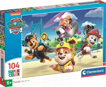 Puzzle Psi Patrol 104el PAW PATROL PREZENT URODZINY ŚWIĘTA