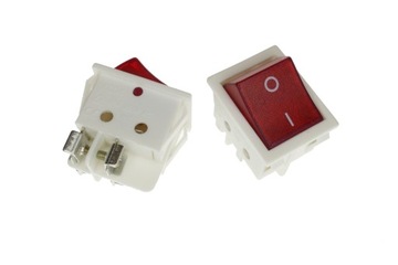 PRZEŁĄCZNIK KLAWISZOWY MK-621 230V BIAŁO-CZERWONY