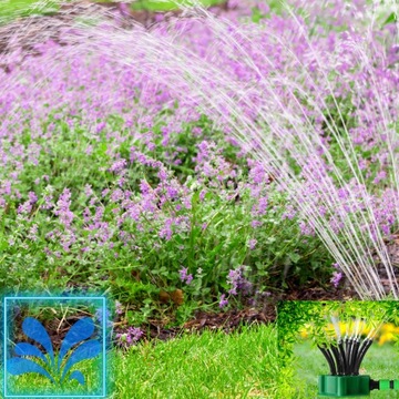 ИМПУЛЬСНЫЙ ВРАЩАЮЩИЙСЯ НА 360° САДОВЫЙ ДОЖДЕВАТЕЛЬ ДЛЯ ПОЛИВА ТРАВЫ 12 ФОРСУНКОВ