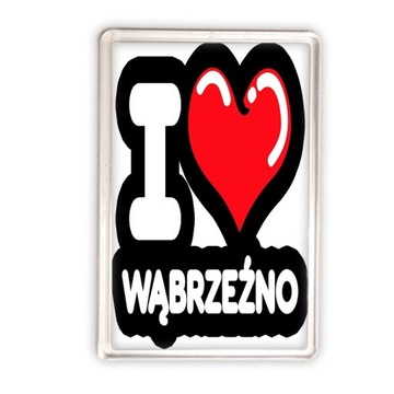 magnes akrylowy kocham Wąbrzeźno