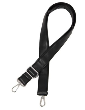 БОЛЬШАЯ ЧЕРНАЯ ЖЕНСКАЯ СПОРТИВНАЯ НАСТЕННАЯ СУМКА, 2 ПОЛОСКИ, ВМЕСТИТЕЛЬНАЯ ЭКО-КОЖА