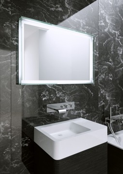 Lustro w ramie Ripasso z oświetleniem LED 70x70cm