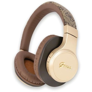Guess słuchawki nauszne Bluetooth brązowy