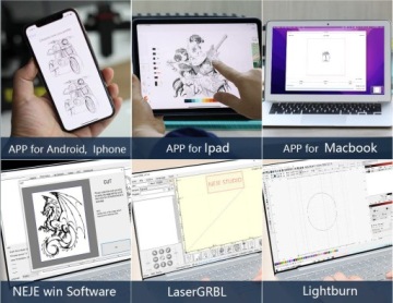 NEJE 3MAX 80W ЛАЗЕРНЫЙ ГРАВИРОВОЧНЫЙ ПЛАТТЕР С ЧПУ 81x46см