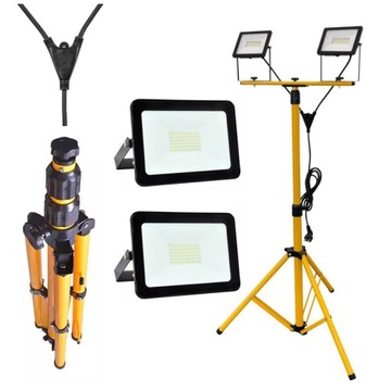 Lampa Halogen LED na Statywie Stojaku Podwójna 50W