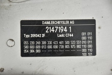 KAPOTA KRYT MOTORU MERCEDES CLK W209