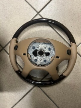 MERCEDES TŘÍDA S W221 VOLANT KŮŽE DŘEVO
