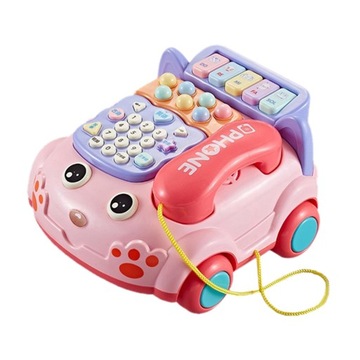 Baby Phone Toy Cartoon Baby Musical Toys for Pink
