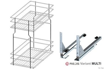 Kosz cargo 400 2poz cichy DOMYK REJS CHROM Variant