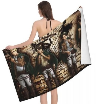 RĘCZNIK PLAŻOWY Z ANIME Attack On Titan 70x140cm