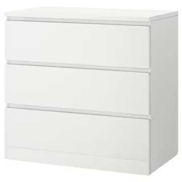 IKEA MALM komoda 3 szuflady 80x78 cm biały