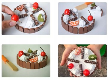 ДЕРЕВЯННЫЙ НАБОР ДЛЯ РАЗРЕЗКИ ТОРТА ДЛЯ ДЕТЕЙ МАГНИТ ТОРТ МАТАДИ НА ДЕНЬ РОЖДЕНИЯ