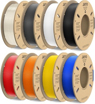 JAYO Filament PLA 1,75 mm do drukarki 3D 8 kolorów 2000 g