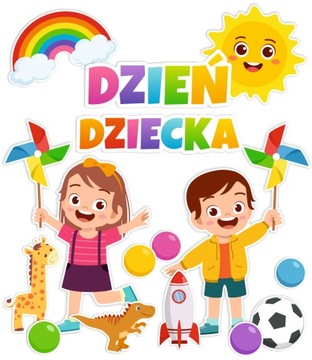 Dekoracja Dzień Dziecka (~50x100cm, jednostronna)