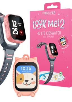 Smartwatch ZEGAREK dla dzieci Forever GPS WiFi 4 Kids Look Me KW-510 różowy