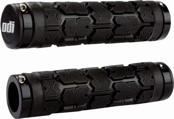 CHWYTY ROWEROWE ODI ROGUE LOCKON D30RGB-B CZARNE 130mm + CZARNE KLAMRY