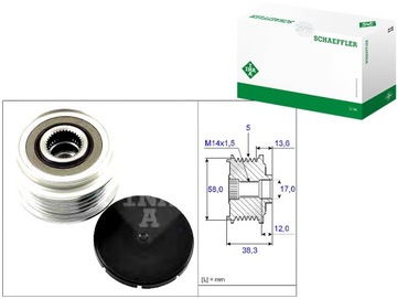 KOŁO PASOWE ALTERNATORA TOYOTA INA