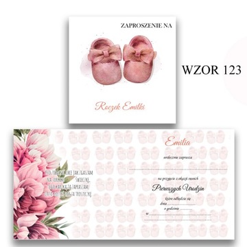 ZAPROSZENIA NA ROCZEK 1szt IMIĘ KOPERTA 123