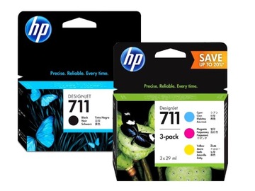 4x TUSZ HP 711 DESIGNJET T120 T520 T530 T525 T130 T125 CZ129A CZ130A CZ131A