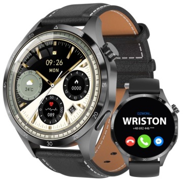 SMARTWATCH MĘSKI ZEGAREK Z ROZMOWAMI PULS CIŚNIENIE WODOODPORNY MENU PL