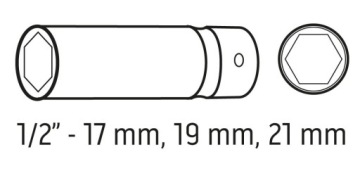 ГОЛОВКИ ДЛЯ АЛЮМИНИЕВЫХ ДИСКОВ 17-21мм 3 ШТ 1/2 NEO