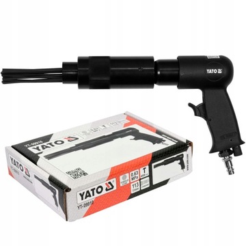 YATO MŁOTEK PNEUMATYCZNY IGŁOWY DO RDZY SPAWÓW PISTOLET ZESTAW + 19 IGIEŁ