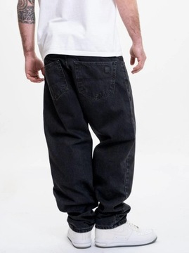 SZEROKIE Spodnie Jeansowe MĘSKIE BAGGY Sprane Czarne Jigga Wear Icon 6XL